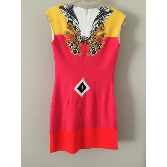 Color blocked Engineered Statement Print Dress - Picture 2 of 3